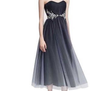 marchesa notte strapless ombre gown